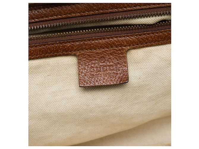 Gucci Rania Medium Canvas Web Top Handle Bag Satchel braun - Ansicht 5