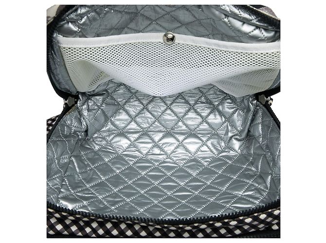 Chanel CC Canvas Gingham Lunch Box Schultertasche in Schwarz - Ansicht 5