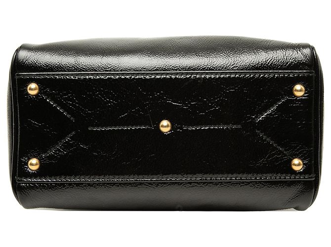 Autre Marque Borsa a mano Small Majorelle in vernice nera Saint Laurent Nero - vista 3