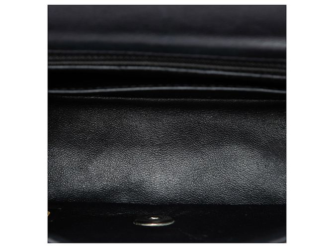 Borsa a tracolla Chanel Mini Square Classic in vernice nera con patta singola Nero - vista 4