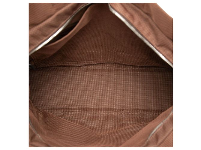 Borsa Tote Hermès Herline MM in tela marrone - vista 4