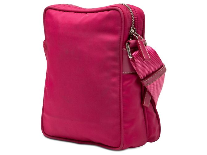 Bolso Crossbody Prada Tessuto con Cierre de Cremallera Rosa - vista 2