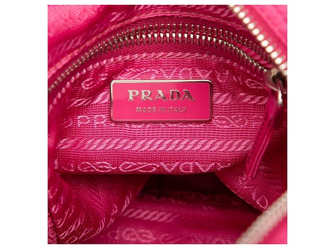 Bolso Crossbody Prada Tessuto con Cierre de Cremallera Rosa - vista 5