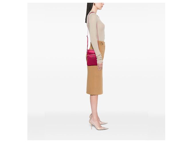 Bolso Crossbody Prada Tessuto con Cierre de Cremallera Rosa - vista 6