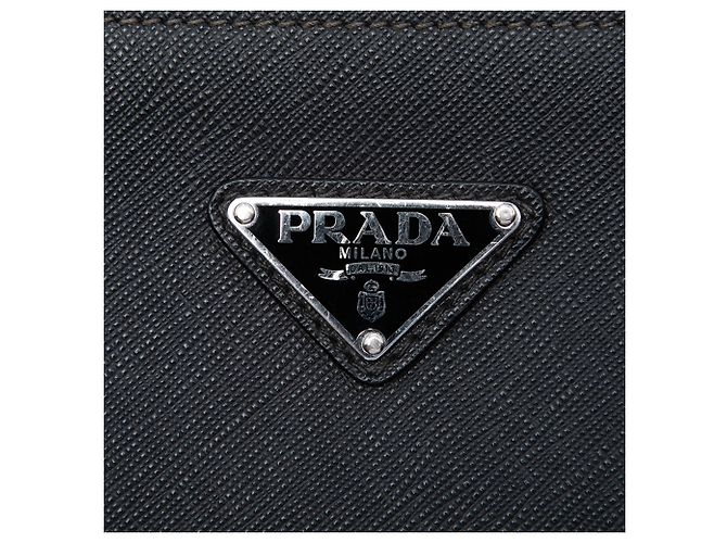 Clutch porta documenti Prada Saffiano nera Nero - vista 5