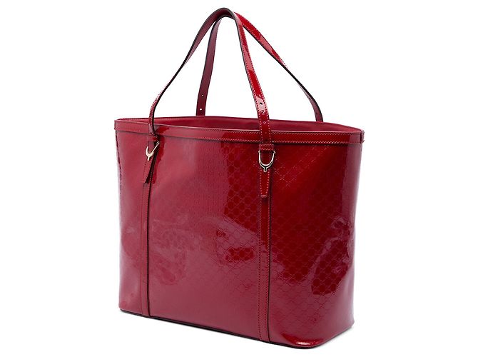 Bolso Tote Nice Gucci Microguccissima de charol rojo Roja - vista 2