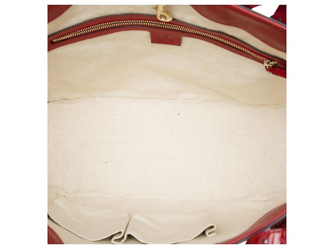 Bolso Tote Nice Gucci Microguccissima de charol rojo Roja - vista 4