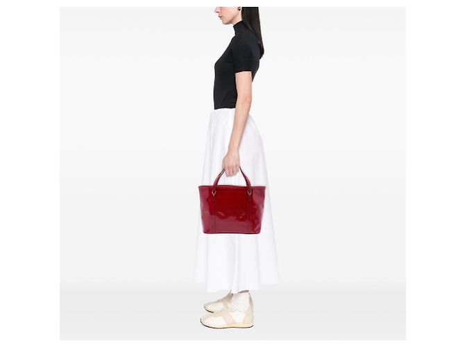 Bolso Tote Nice Gucci Microguccissima de charol rojo Roja - vista 5