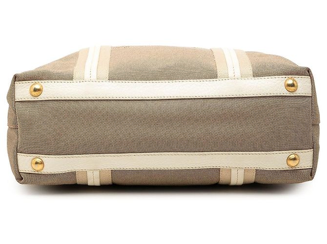 Bolso Satchel Prada de lona Canapa beige con logo - vista 3