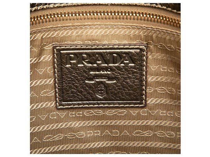 Bolso Satchel Prada de lona Canapa beige con logo - vista 5
