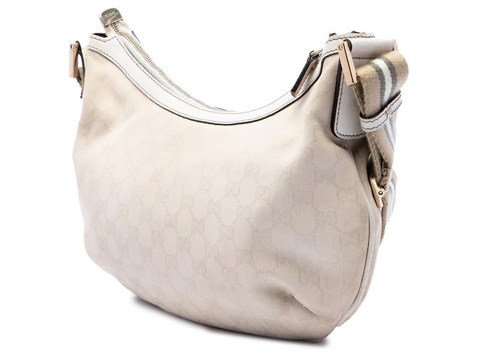 Sac crossbody Gucci GG Canvas Web blanc - vue 2