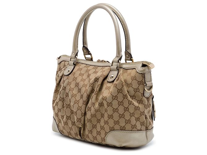 Borsa a mano Sukey in tela GG beige Gucci - vista 2