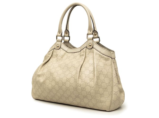 Borsa Tote Gucci Medium Guccissima Sukey Marrone - vista 2