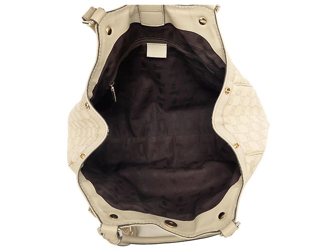 Borsa Tote Gucci Medium Guccissima Sukey Marrone - vista 4