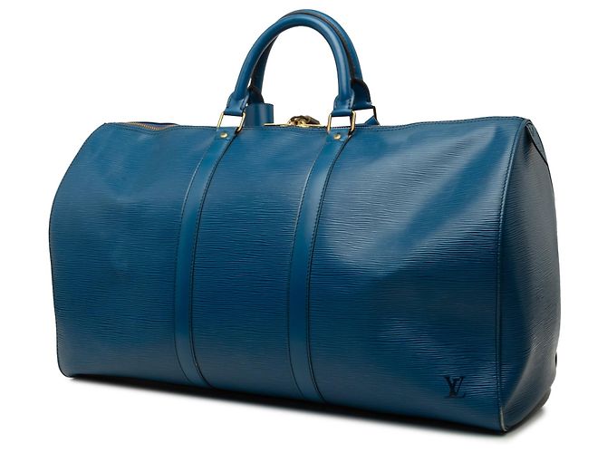 Sac de voyage Louis Vuitton Epi Keepall 50 Bleu - vue 2