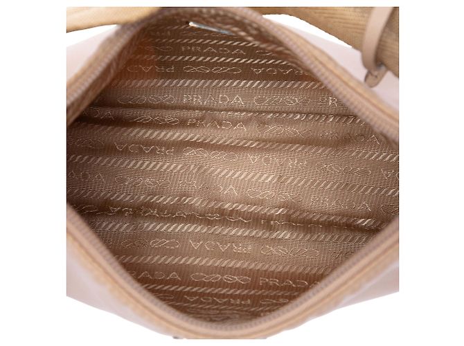 Sac à épaule Prada Mini Tessuto Re Edition 2000 Beige - vue 4