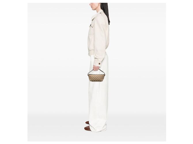 Borsa a tracolla Gucci GG Canvas Boat Beige - vista 6