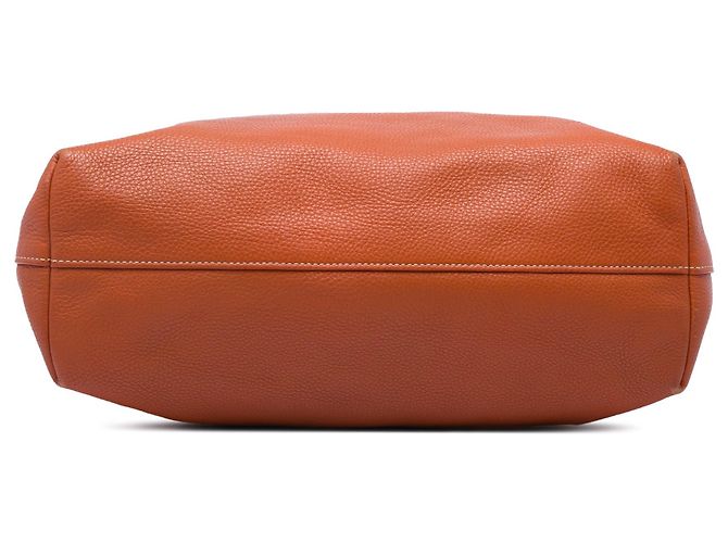 Sac cabas convertible ouvert Prada Vitello Daino Orange - vue 3