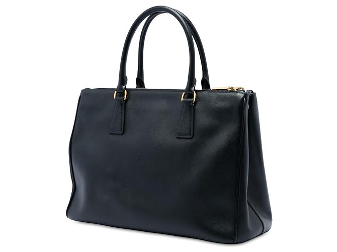 Bolsa Prada Medium Saffiano Lux Galleria Double Zip Preta Preto - vista 2