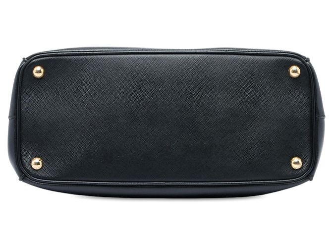 Bolsa Prada Medium Saffiano Lux Galleria Double Zip Preta Preto - vista 3