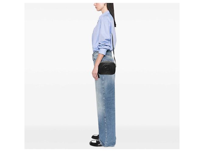 Borsa a tracolla Soho Disco Gucci in vitello nero - vista 6