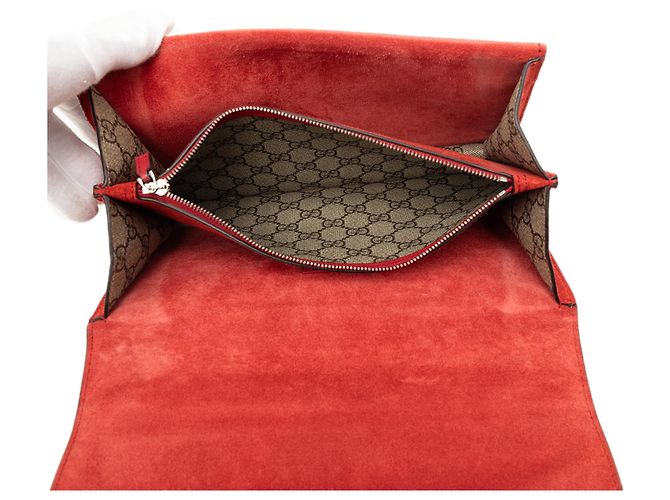 Borsa a tracolla Gucci Dionysus Medium GG Supreme Rossa Rosso - vista 4