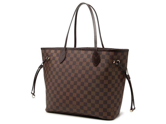 Borsa Tote Louis Vuitton Damier Ebene Neverfull MM marrone - vista 2