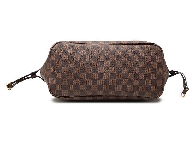 Borsa Tote Louis Vuitton Damier Ebene Neverfull MM marrone - vista 3