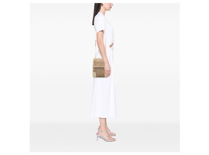 Bandolera Anagram LOEWE de ante beige - vista 6