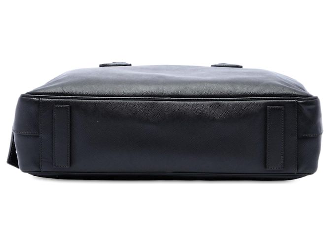 Sac business Prada Saffiano noir - vue 3