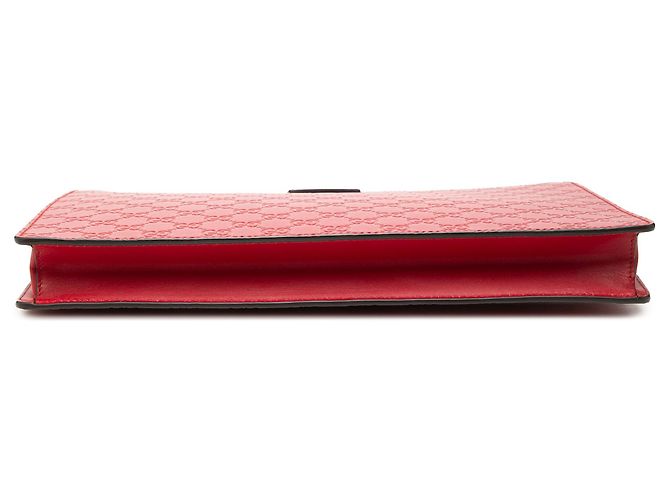 Borsa Messenger Gucci Guccissima rossa con zip Rosso - vista 3
