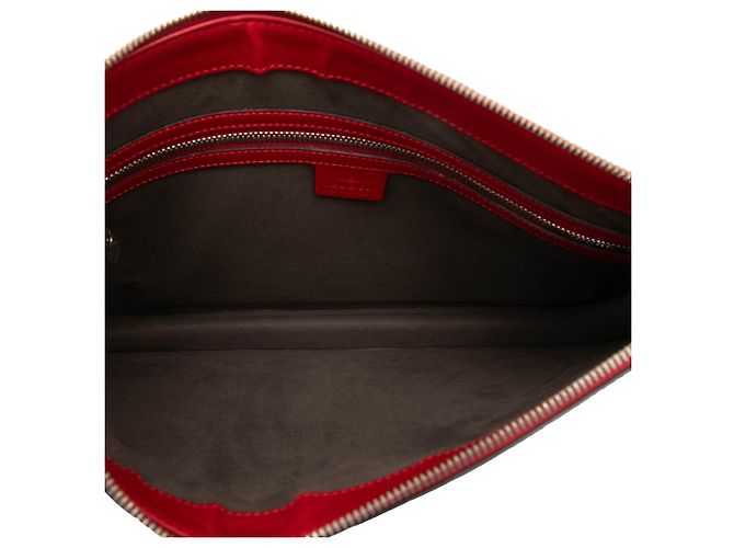 Borsa Messenger Gucci Guccissima rossa con zip Rosso - vista 4
