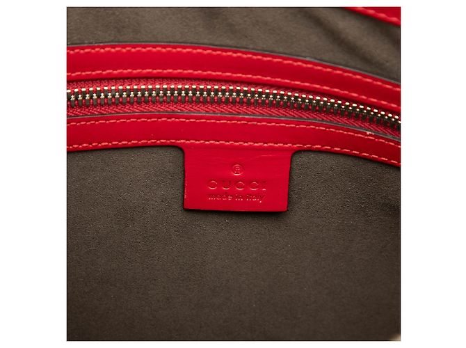 Borsa Messenger Gucci Guccissima rossa con zip Rosso - vista 5