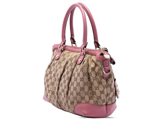 Borsa Satchel Gucci GG Canvas Sukey Beige - vista 2
