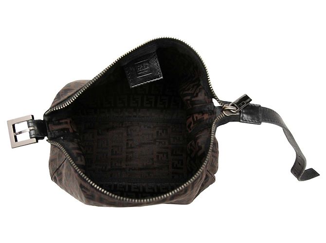 Borsa Fendi Zucchino Canvas marrone - vista 4