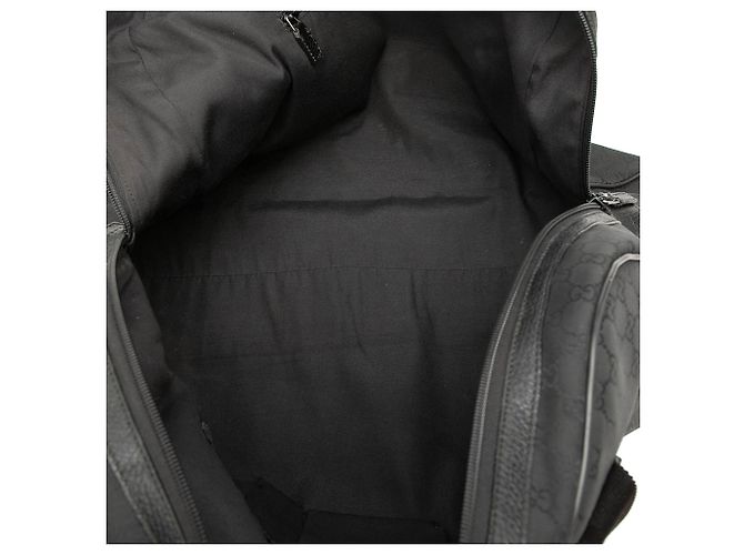 Borsa da viaggio Gucci GG in nylon nera Nero - vista 4