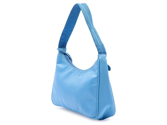 Borsa a tracolla Prada Mini Tessuto Re Edition 2000 Blu - vista 2