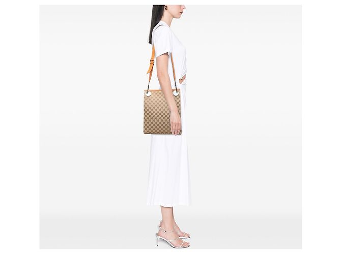 Bolso bandolera Gucci GG Canvas Eclipse beige - vista 6