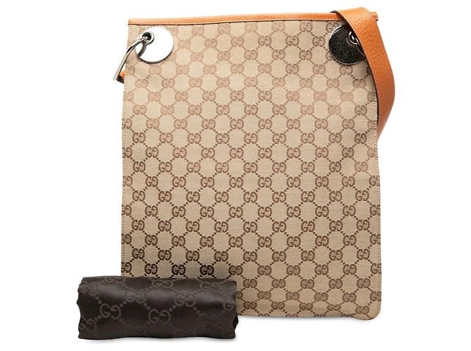Bolso bandolera Gucci GG Canvas Eclipse beige - vista 7