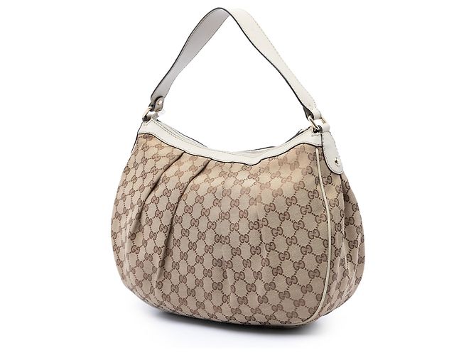 Borsa a tracolla Gucci GG Canvas Sukey Beige - vista 2