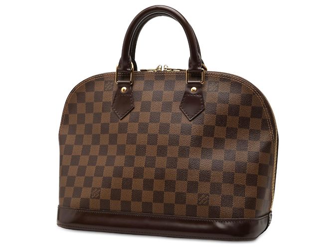 Borsa a mano Louis Vuitton Damier Ebene Alma PM Marrone - vista 2