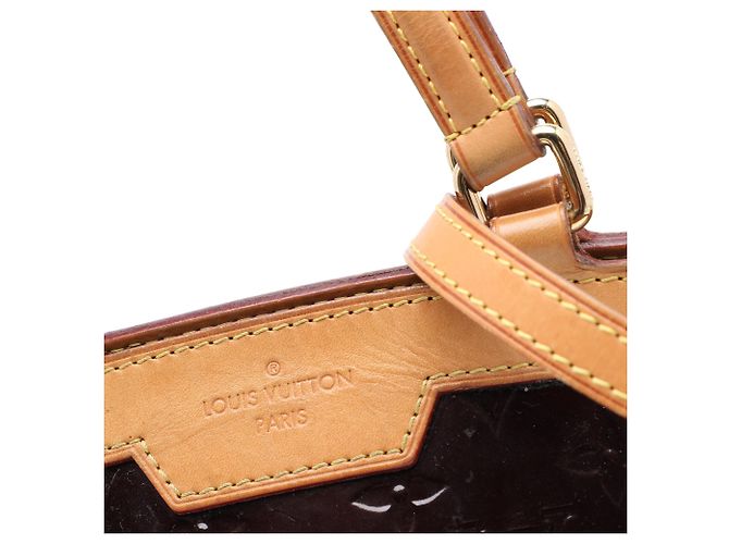 Borsa Satchel Louis Vuitton Monogram Vernis Brea MM Viola Porpora - vista 5