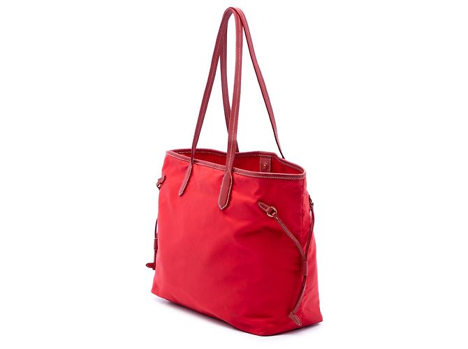 Tote Prada em Tessuto vermelho com acabamentos em Saffiano - vista 2