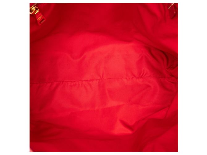 Tote Prada em Tessuto vermelho com acabamentos em Saffiano - vista 4