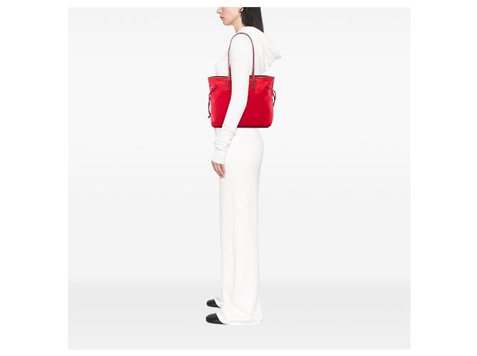 Tote Prada em Tessuto vermelho com acabamentos em Saffiano - vista 6