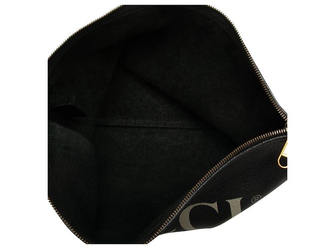 Clutch Gucci in pelle nera con logo Nero - vista 4
