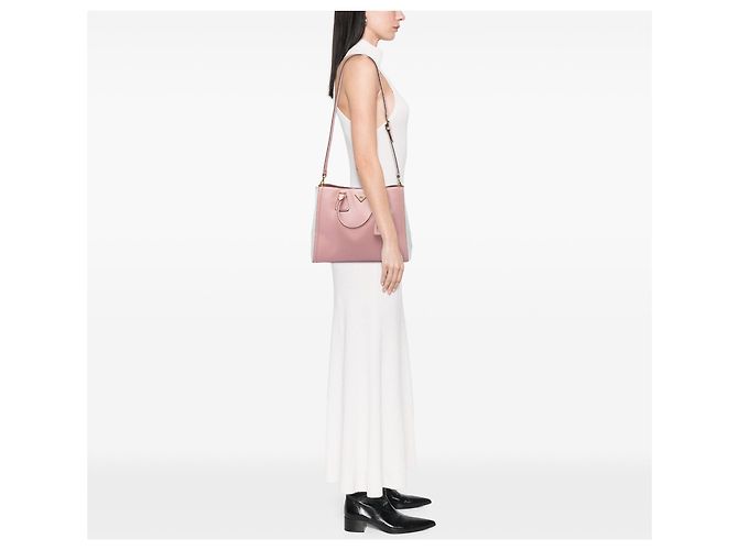 Borsa Tote Satchel Prada Large Bicolor Saffiano Lux Grigia Grigio - vista 6