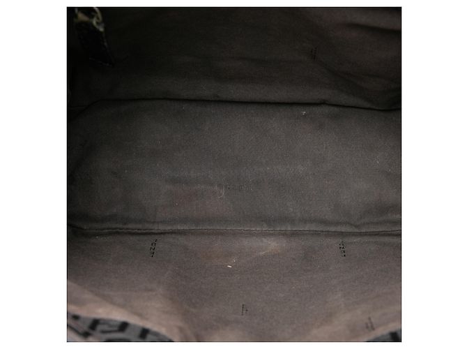 Borsa Tote Fendi Zucchino Canvas nera Nero - vista 4