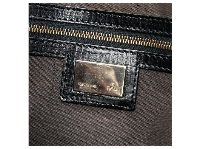 Borsa Tote Fendi Zucchino Canvas nera Nero - vista 5