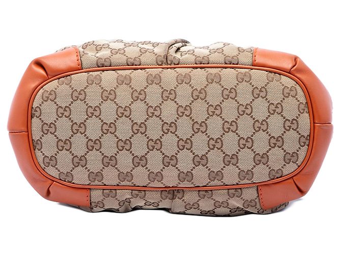 Borsa Satchel Gucci GG Canvas Sukey Arancione - vista 3